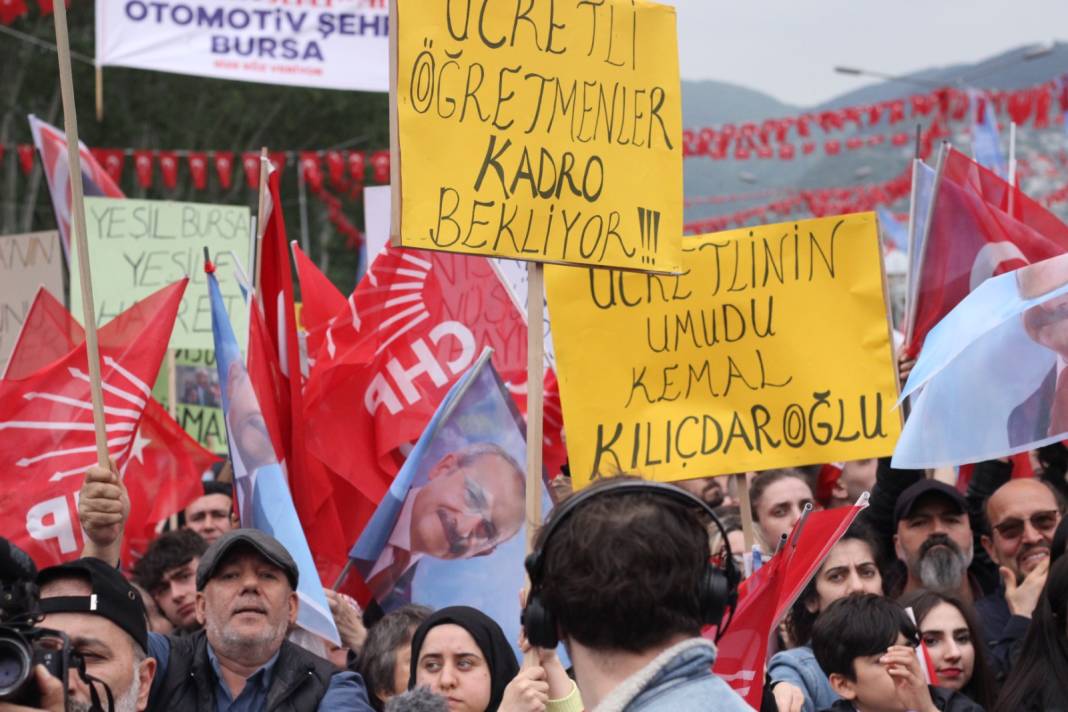 Fotoğraflarla Kılıçdaroğlu'nun Bursa mitingi: 'Sizi yok saydığınız kadınlar gönderecek' 5